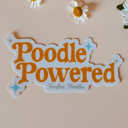 Poodle Powered Vinyl Sticker