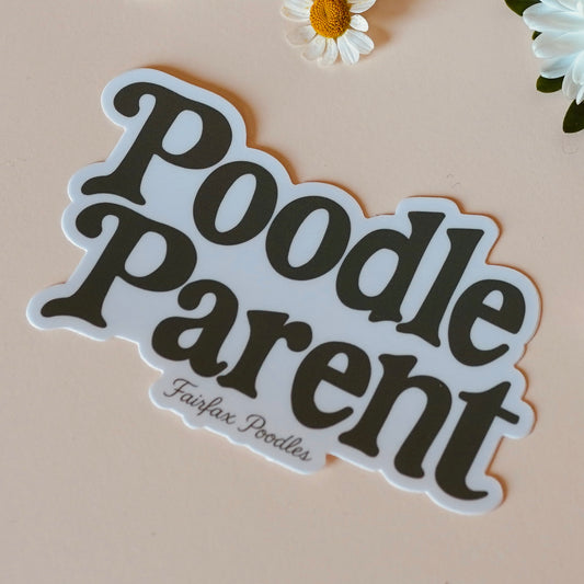 Poodle Parent Vinyl Sticker