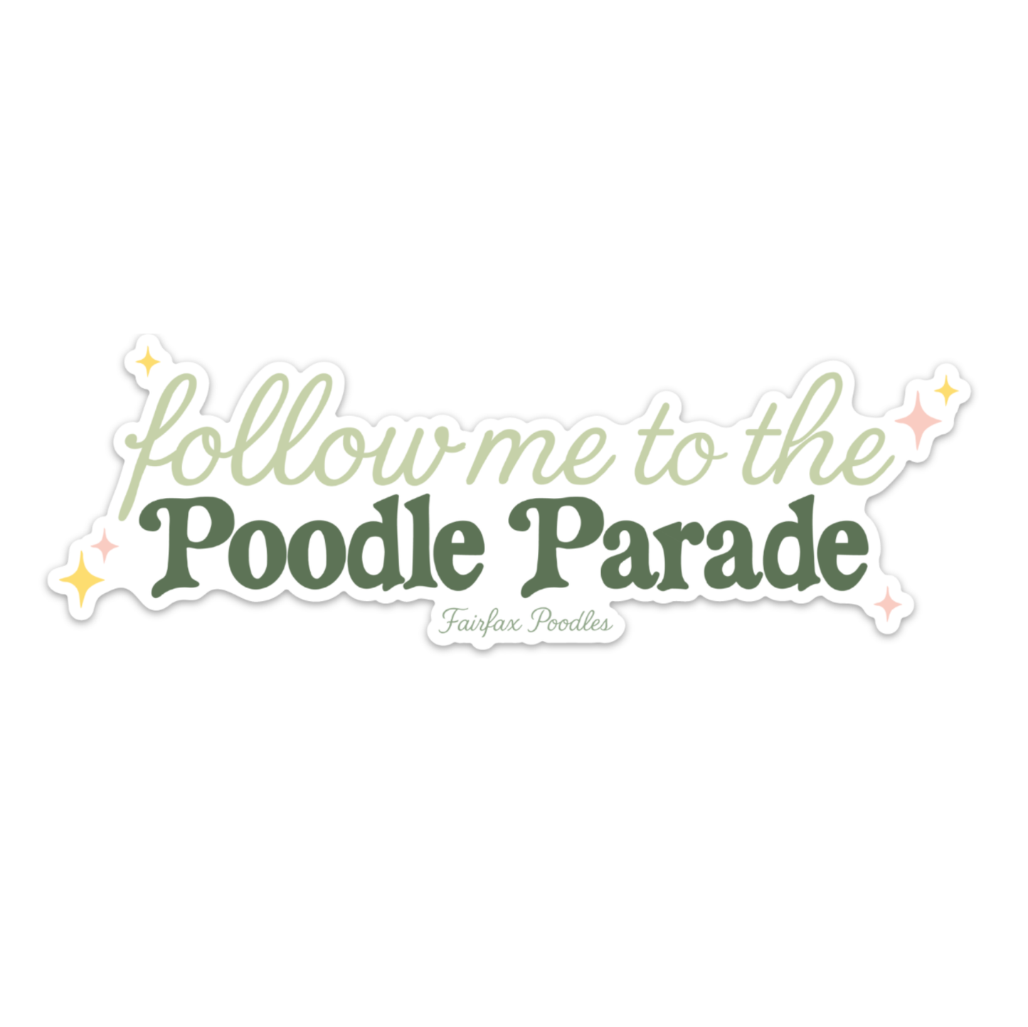 Follow Me to the Poodle Parade Bumper Sticker