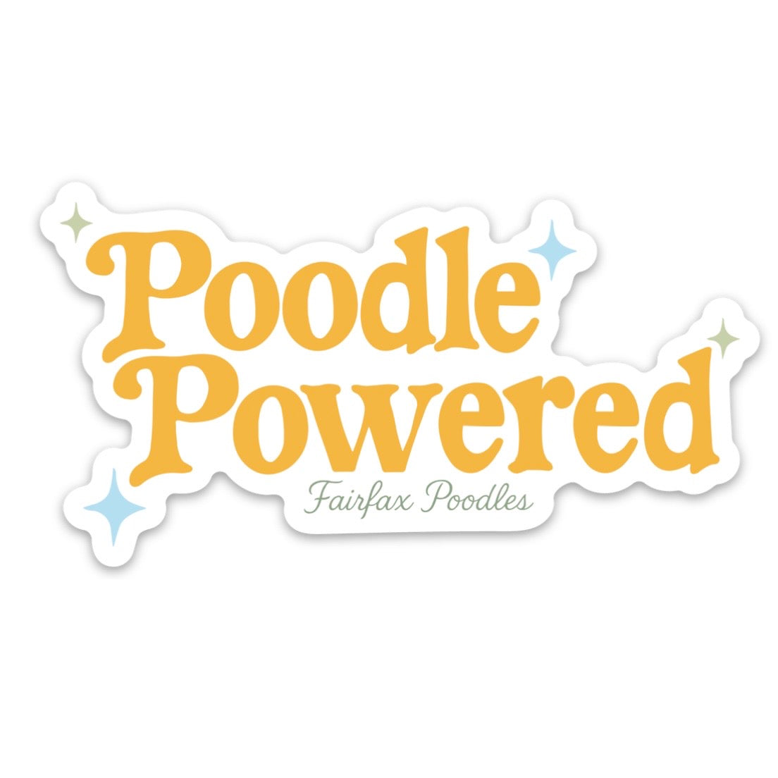 Poodle Powered Vinyl Sticker